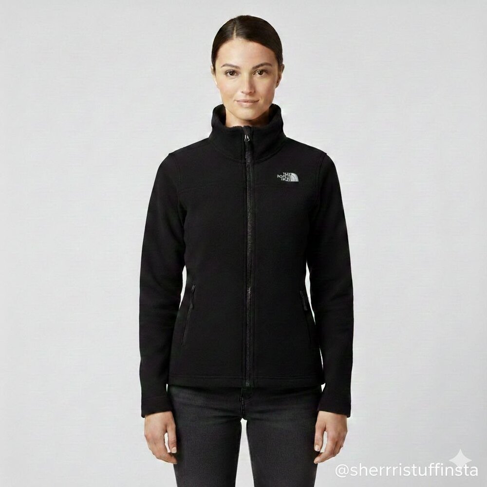 The North Face Womens Black Ridgewall Soft Shell Full Zip Jacket Size S